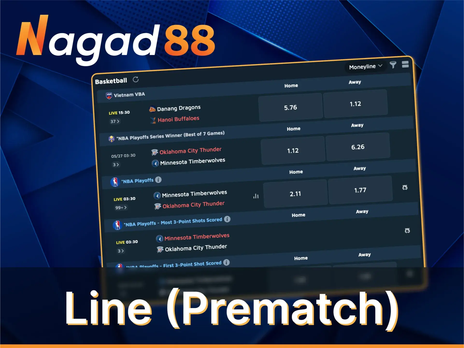 Place bets on future matches at Nagad88.