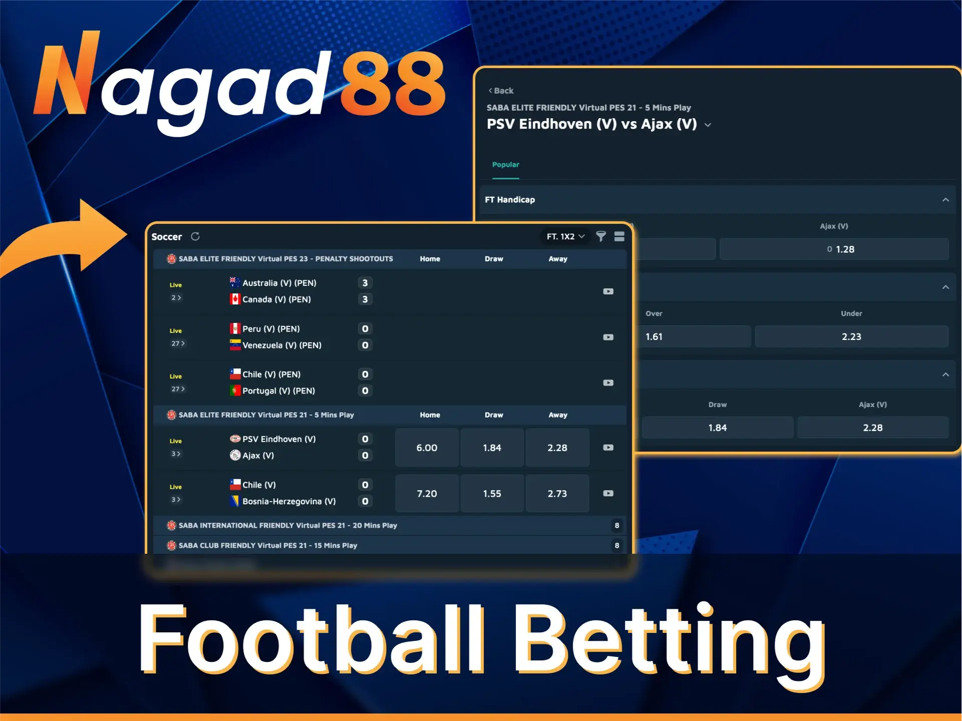 Bet on football at Nagad88.