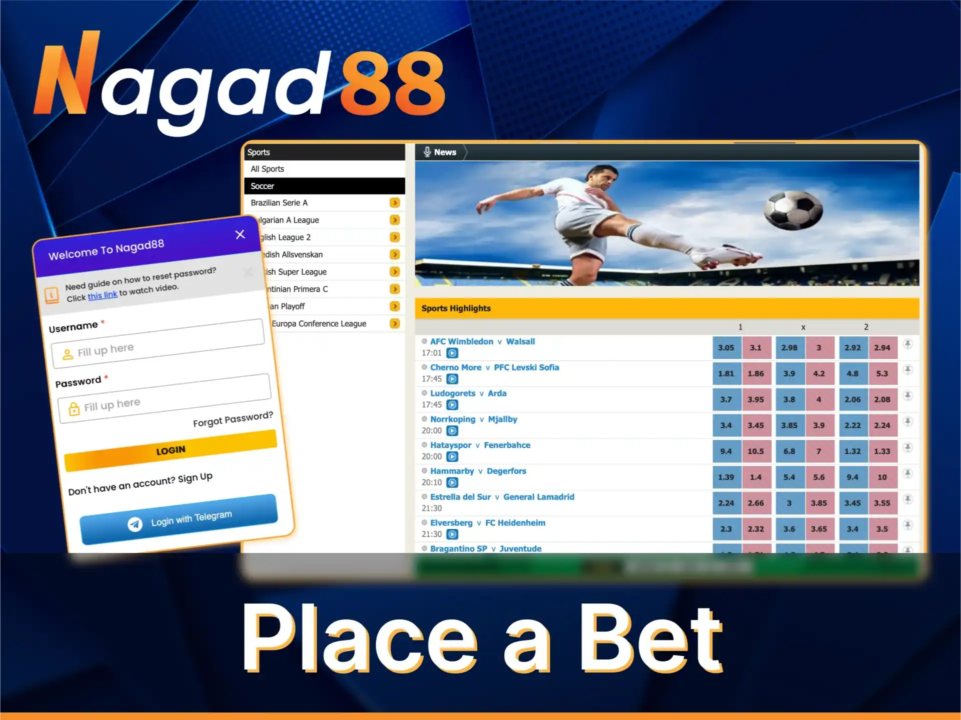 Get to know how to place bets in Nagad88.
